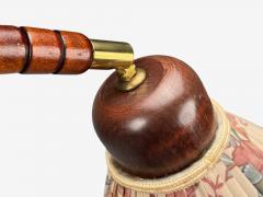 Marksl jd Attribution Floor Lamp Stained Wood Fabric Sweden 1970s - 4453191