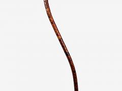 Marksl jd Attribution Floor Lamp Stained Wood Fabric Sweden 1970s - 4453194
