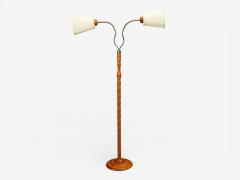 Marksl jd Floor Lamp Light Wood Metal Fabric Sweden 1990s - 4531416