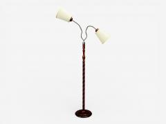 Marksl jd Floor Lamp Wood Metal Fabric Sweden 1970s - 4529463