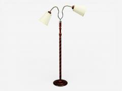 Marksl jd Floor Lamp Wood Metal Fabric Sweden 1970s - 4529465