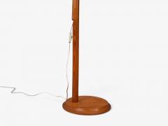 Marksl jd Swedish Modern Adjustable Floor Lamp Pine Fabric Sweden 1970s - 4816252