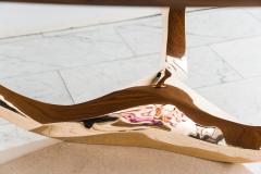 Markus Haase Bronze Walnut and Limestone Foyer Table - 2380679