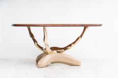 Markus Haase Bronze Walnut and Limestone Foyer Table - 2380685