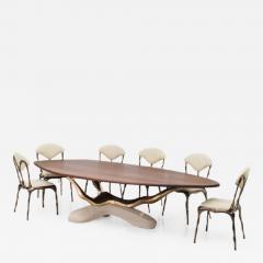 Markus Haase Markus Haase Bronze Walnut and Limestone Dining Table USA 2018 - 853430