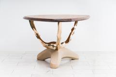 Markus Haase Markus Haase Bronze Walnut and Limestone Foyer Table USA 2022 - 4026328