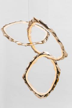 Markus Haase Markus Haase Bronze and Onyx Circlet Chandelier USA 2018 - 848457