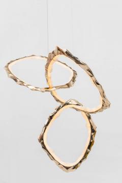 Markus Haase Markus Haase Bronze and Onyx Circlet Chandelier USA 2018 - 848461