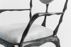 Markus Haase Markus Haase Faceted Bronze Patina Dining Chair with Arms USA 2019 - 4025929