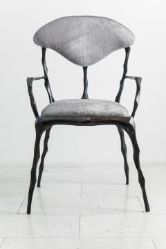 Markus Haase Markus Haase Faceted Bronze Patina Dining Chair with Arms USA 2019 - 4026009