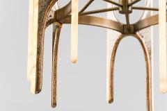 Markus Haase Markus Haase Wormed Bronze 5 arm Chandelier DE 2020 - 4026231