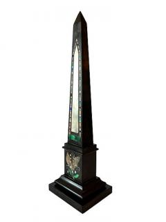 Marmo Negro and Specimen Marble Grand Tour Obelisk 19th Century - 4613568