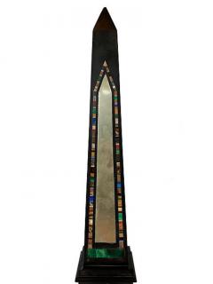 Marmo Negro and Specimen Marble Grand Tour Obelisk 19th Century - 4613572