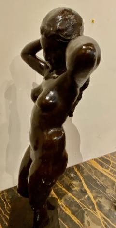Marnix D Haveloose Art Deco Bronze Female Statue by Belgian Artist M DHaveloose - 1369600