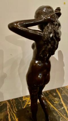 Marnix D Haveloose Art Deco Bronze Female Statue by Belgian Artist M DHaveloose - 1369601