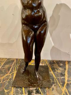 Marnix D Haveloose Art Deco Bronze Female Statue by Belgian Artist M DHaveloose - 1369603
