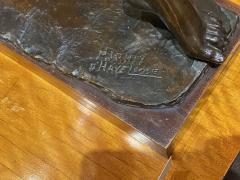 Marnix D Haveloose Art Deco Bronze Female Statue by Belgian Artist M DHaveloose - 1369605