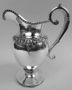 Marquand New York Federal Classical Coin Silver Water Pitcher - 4543679