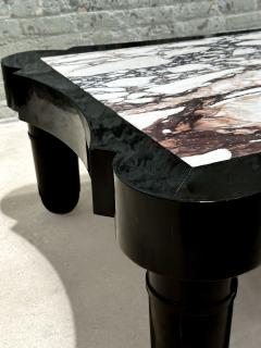 Marquina Marble Coffee Table by Edith Norton Signed Plate 1970 - 3516127