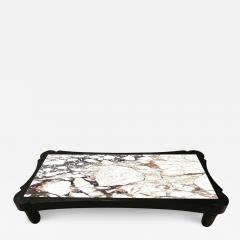 Marquina Marble Coffee Table by Edith Norton Signed Plate 1970 - 3520613