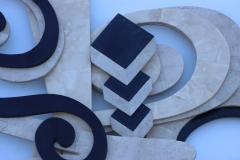Marquis Collection of Beverly Hills Marquis Collection Of Beverly Hills Tessellated Stone Large Wall Sculpture - 3031254