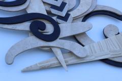 Marquis Collection of Beverly Hills Marquis Collection Of Beverly Hills Tessellated Stone Large Wall Sculpture - 3031259