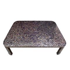 Marquis Collection of Beverly Hills Superb Coffee Table in Tessellated Abalone Shells 1980s Signed  - 1965465