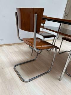 Mart Stam Bauhaus Seating Group by Mart Stam Steeltubes and Wood German Czech circa 1930 - 2642859