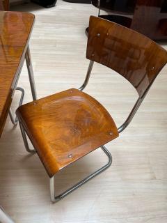 Mart Stam Bauhaus Seating Group by Mart Stam Steeltubes and Wood German Czech circa 1930 - 2642862
