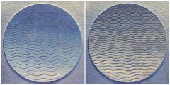 Martha Winter Universal Flowing Contemporary Mixed Media Diptych - 2993447