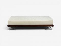 Martin Borenstein Martin Borenstein Daybed Walnut Steel Beige Upholstery USA 1960s - 4644683