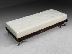 Martin Borenstein Martin Borenstein Daybed Walnut Steel Beige Upholstery USA 1960s - 4644684