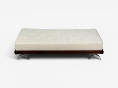 Martin Borenstein Martin Borenstein Daybed Walnut Steel Beige Upholstery USA 1960s - 4644685