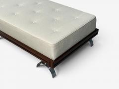 Martin Borenstein Martin Borenstein Daybed Walnut Steel Beige Upholstery USA 1960s - 4644686