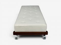 Martin Borenstein Martin Borenstein Daybed Walnut Steel Beige Upholstery USA 1960s - 4644690