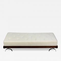 Martin Borenstein Martin Borenstein Daybed Walnut Steel Beige Upholstery USA 1960s - 4648427