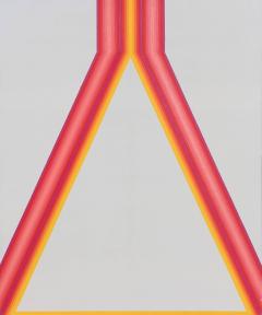 Martin Canin Dichotos Historic Yellow and Red Geometric Abstract Oil Painting - 3816711