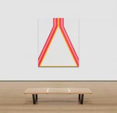 Martin Canin Dichotos Historic Yellow and Red Geometric Abstract Oil Painting - 3816735