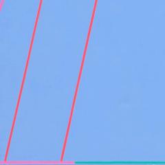 Martin Canin First Triangle Triangular Historic Color Field Blue Painting ca 1970s - 3814729