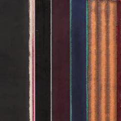 Martin Canin Untitled Black Rust Purple and Blue Color Field Oil Painting - 3816592