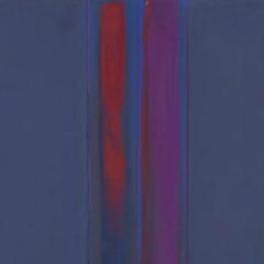 Martin Canin Untitled Blue Red and Purple Color Field Oil Painting - 3816595