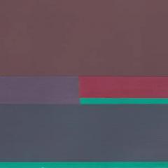 Martin Canin Untitled Historic Burgundy Red and Purple Color Field Oil Painting - 3816608