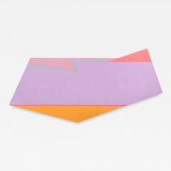 Martin Canin Untitled Lilac Red Pink and Orange Polygonal Geometric Painting - 4235678