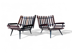 Martin Eisler Armchairs in Rosewood Boucle by Martin Eisler for Forma 1950s Lot 238 239 - 4021222