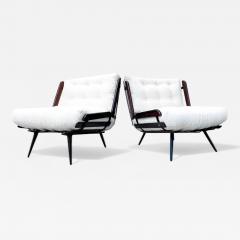 Martin Eisler Armchairs in Rosewood Boucle by Martin Eisler for Forma 1950s Lot 238 239 - 4047897