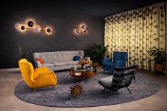 Martin Eisler Costella Armchair in Hardwood Chenille Martin Eisler 1950s - 4546695