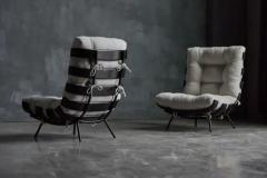 Martin Eisler Rare Costela Lounge Chairs by Martin Eisler for M veis e Objetos Brazil 1954 - 3950025