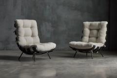 Martin Eisler Rare Costela Lounge Chairs by Martin Eisler for M veis e Objetos Brazil 1954 - 3950026