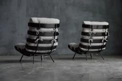 Martin Eisler Rare Costela Lounge Chairs by Martin Eisler for M veis e Objetos Brazil 1954 - 3950036