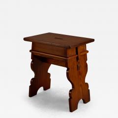 Martin Nyrop Pine Stool by Martin Nyrop for Rud Rasmussen Denmark 1900s - 3536262